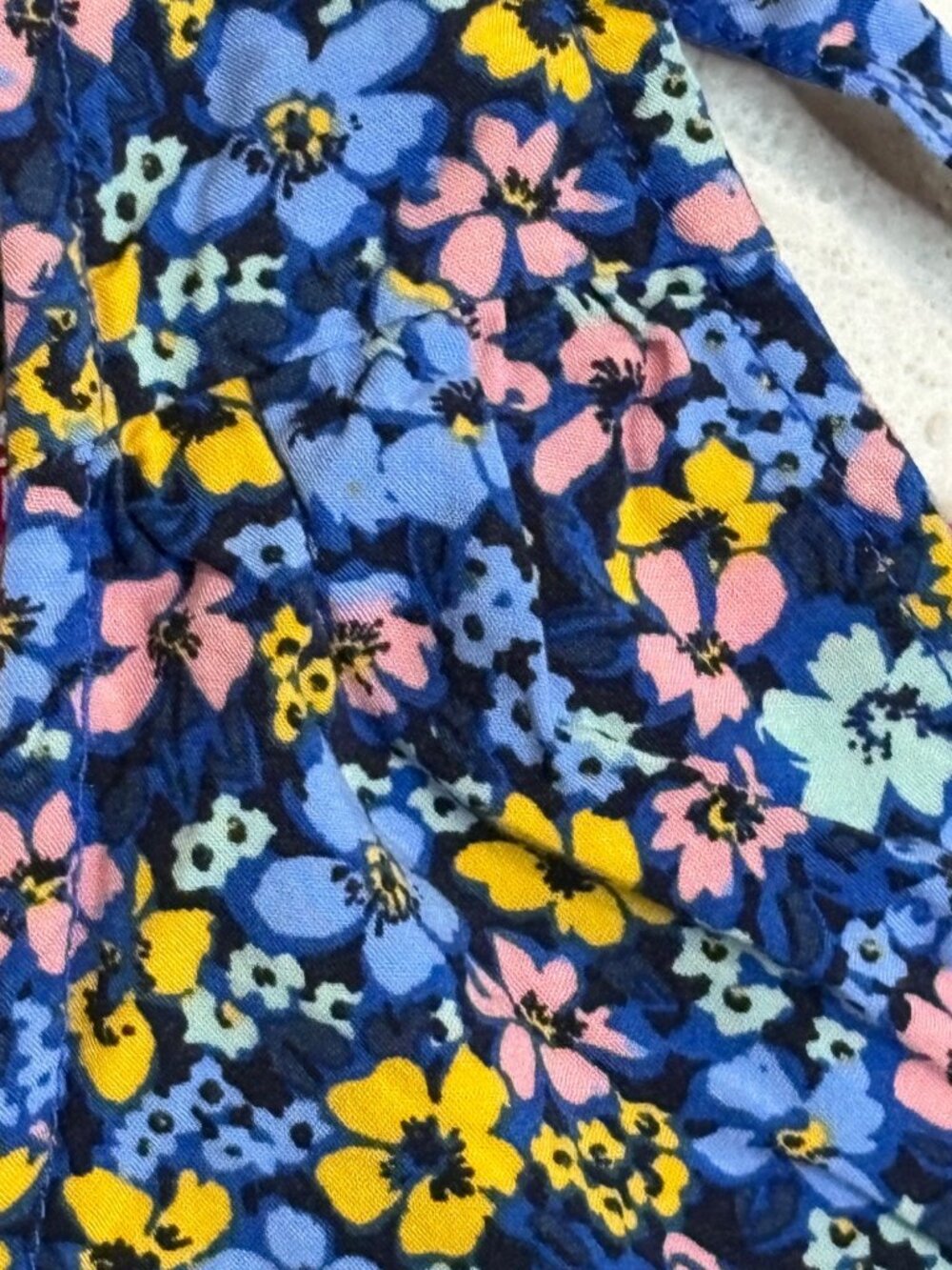Gap Womens XS Floral Sleeveless Dress With Tie Back Blue Yellow Pink Lightweight - Picture 5 of 11